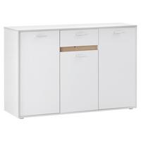 Kommode Mit Bügelgriff B: 138,4 Cm Slot 3t Hellgrau - Hellgrau, MODERN, Holzwerkstoff (138,4/90/40cm)