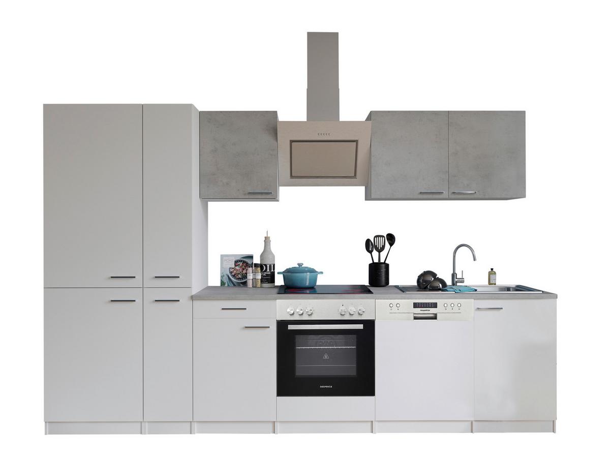 Küchenblock Malia Küchenblock 310 cm - Hellgrau/Graphitfarben, Basics, Holzwerkstoff (310cm) - Respekta