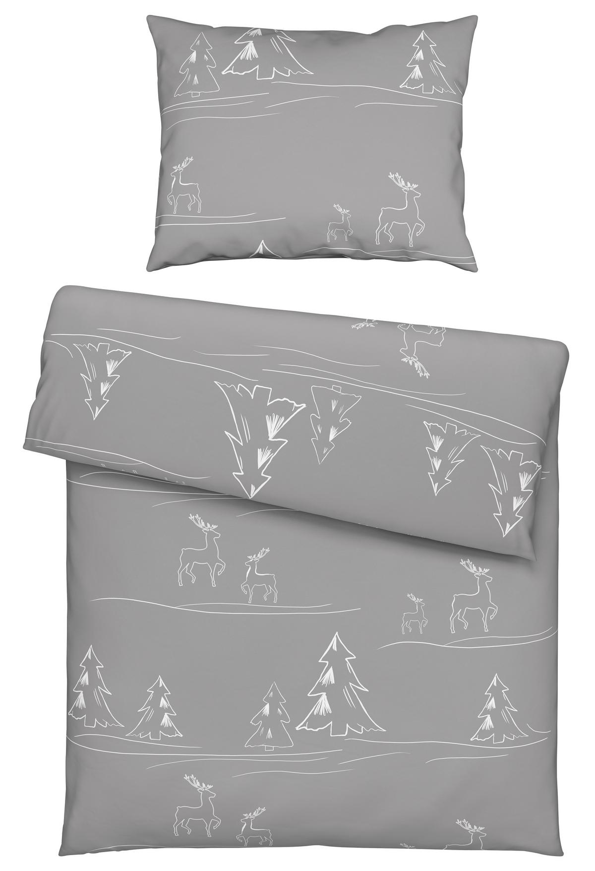Bettwäsche Lappland - Grau, MODERN, Textil - Luca Bessoni