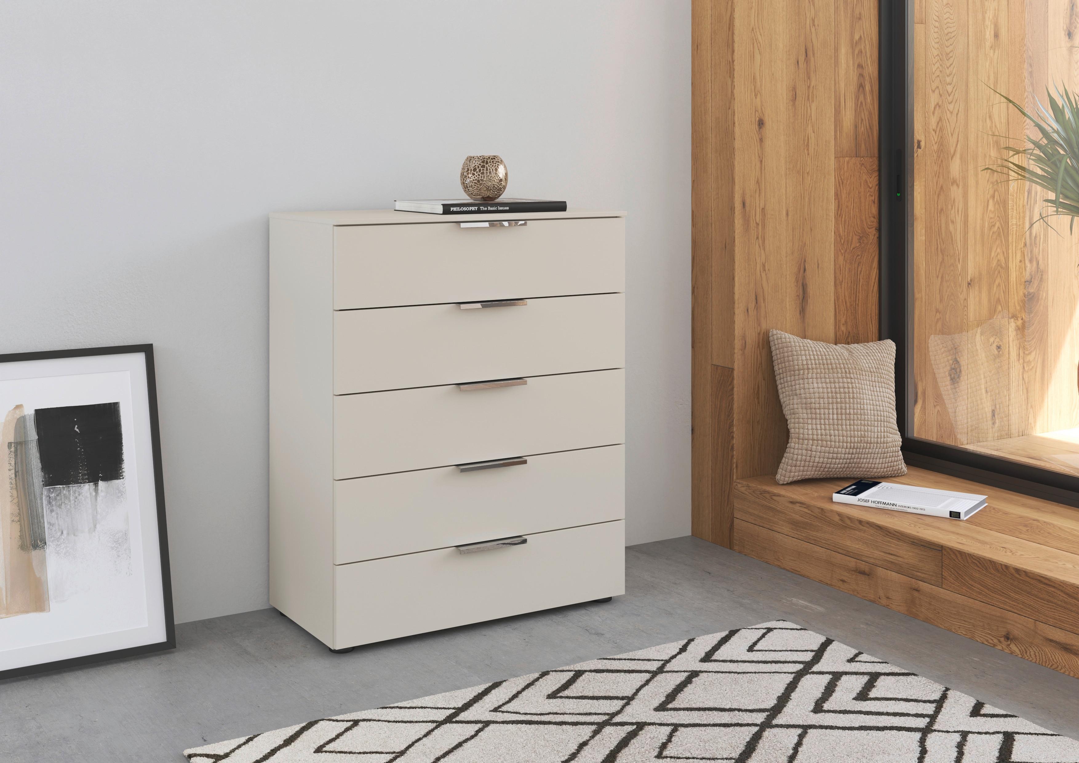 Kommode Flipp Champagner B: 80 Cm - Champagner/Schwarz, MODERN, Holzwerkstoff (80/100/42cm) - Rauch Möbel