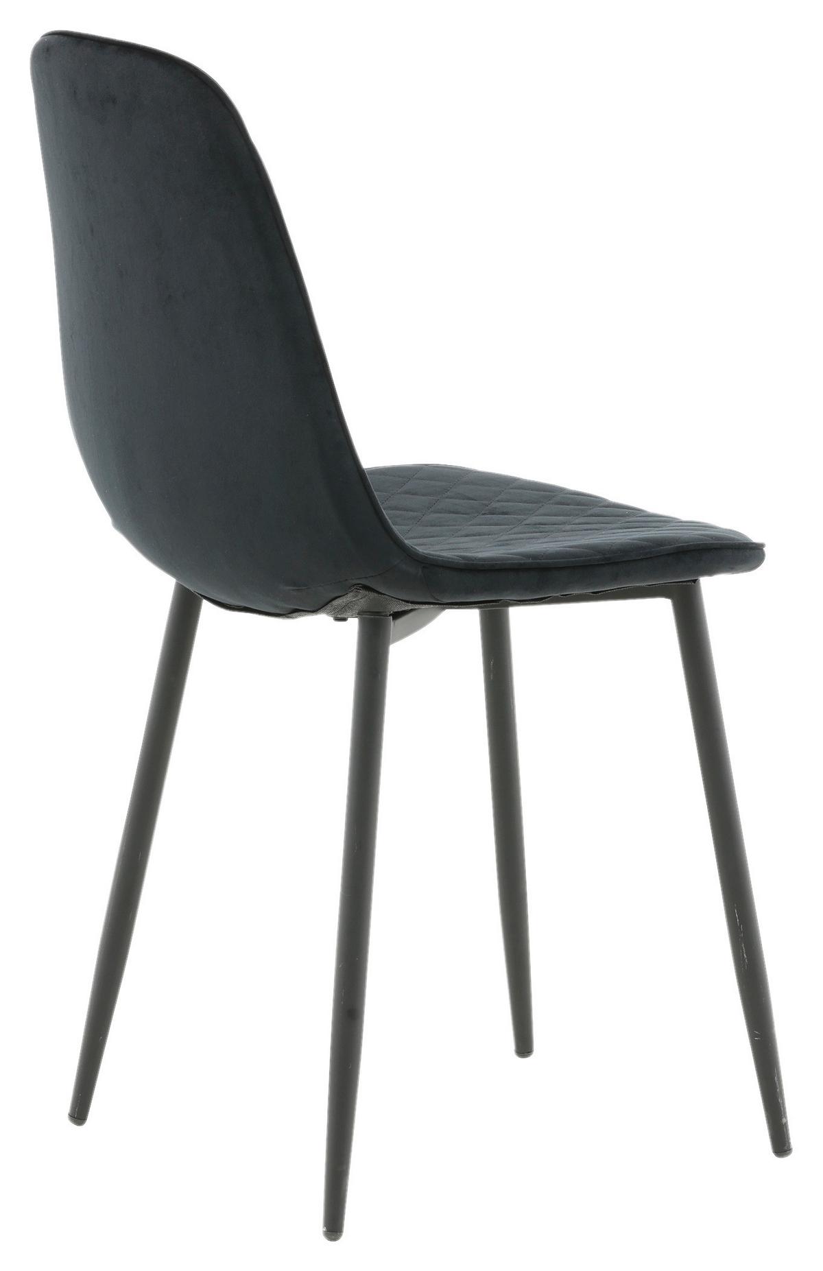 Stuhl-set Polar - Schwarz, Design, Textil/Metall (44/86/52cm) - Livetastic