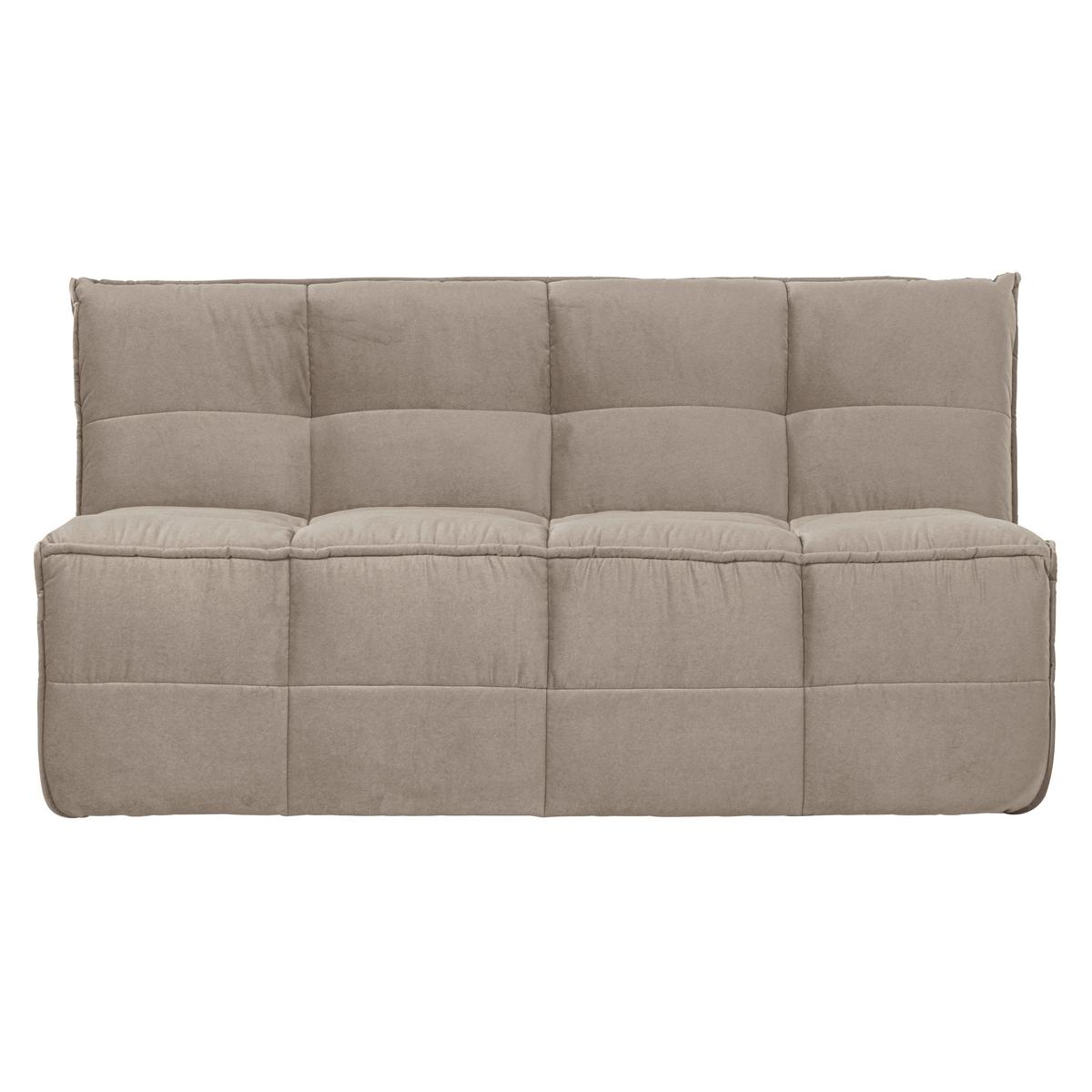 SITZBANK Cluster Taupe B: 164cm - Taupe/Schwarz, MODERN, Textil (164/86/75cm) - Livetastic