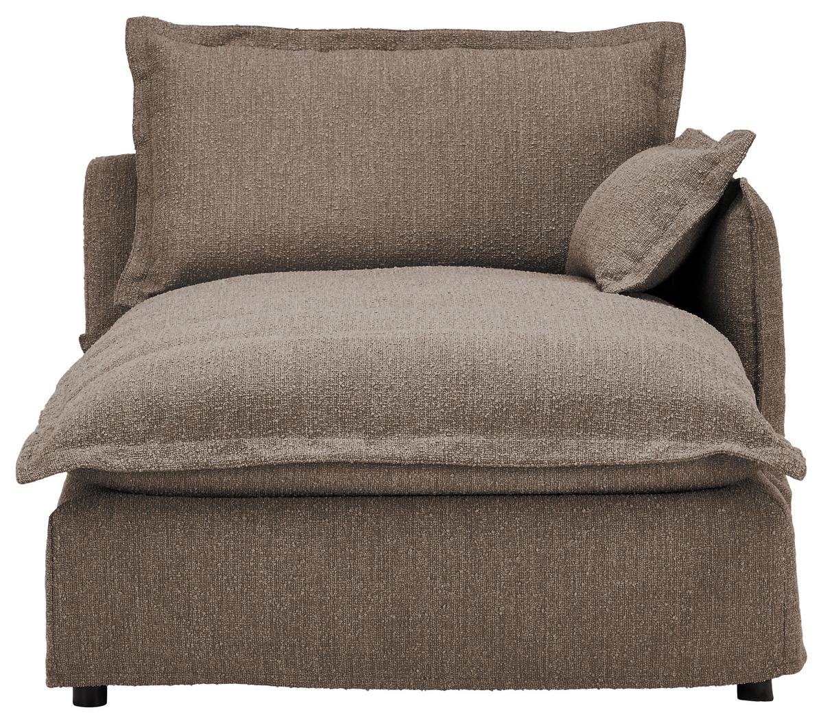 Ecksofa Toscana - Schwarz/Braun, Trend, Textil (295/165cm) - Livetastic