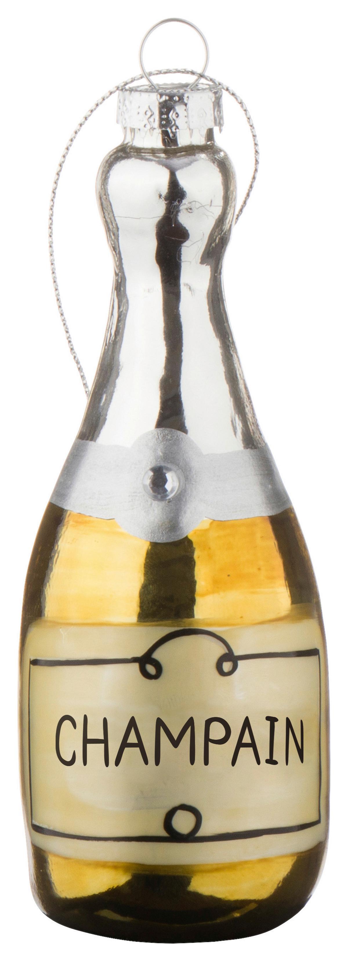 vianočná ozdoba FIGURES -PAZ- - čierna/šampanská, sklo (5/14cm) - Modern Living