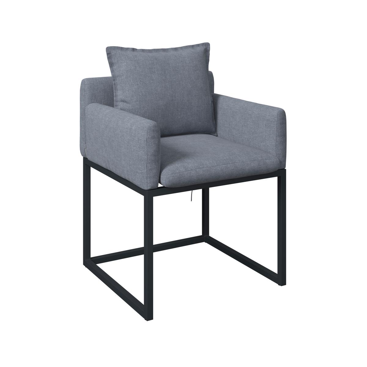 Gartensessel Julia - Alufarben/Grau, MODERN, Textil/Metall (58/85/55cm) - Beldano