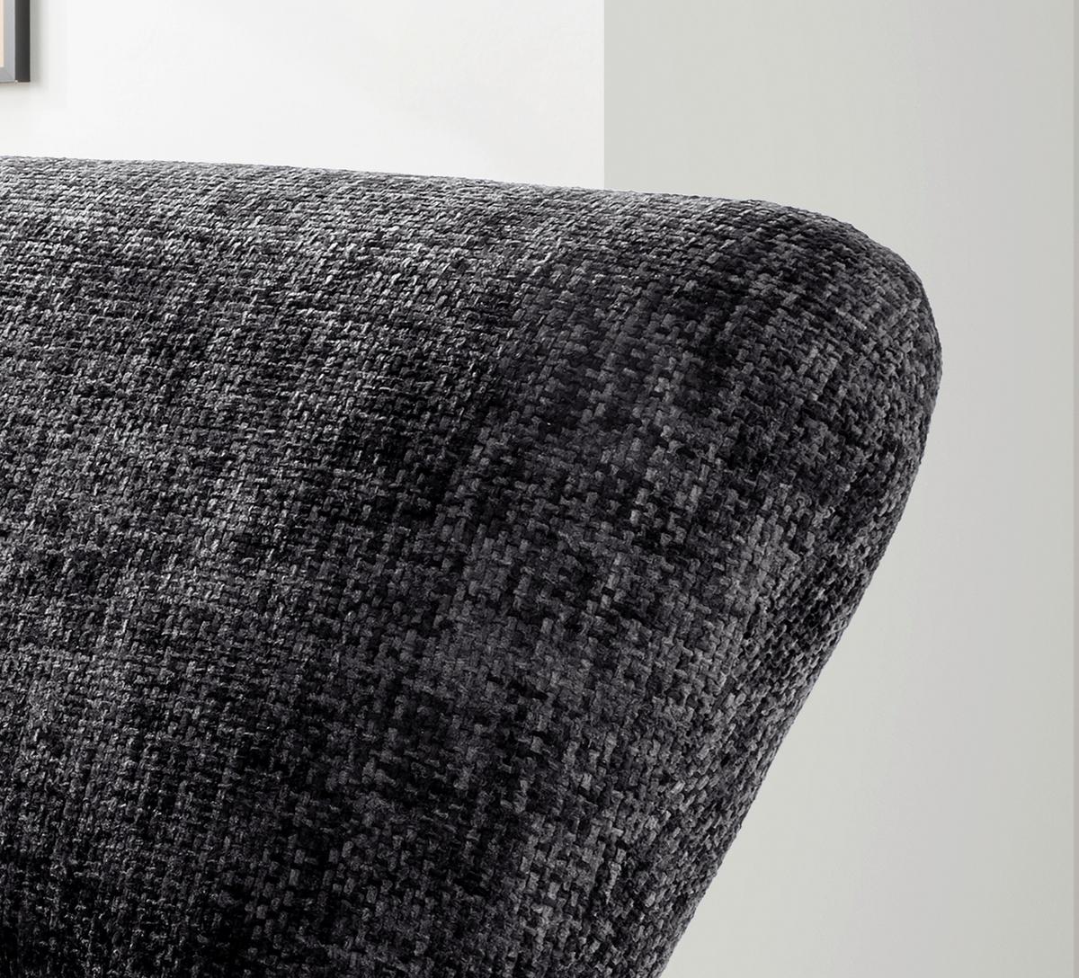 XXL-Sessel Cremallo, Schwarz B: 95 cm - Schwarz, Trend, Textil (95/77/94cm) - Livetastic