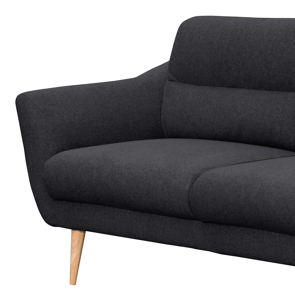 3-Sitzer-Sofa Tromso Anthrazit B: 209 cm - Anthrazit/Buchefarben, Design, Textil (209/87/88cm) - Livetastic