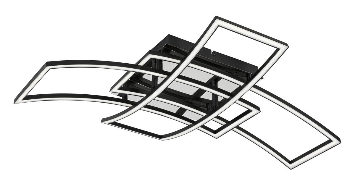 LED-Deckenleuchte Enikö Schwarz/Chromfarben max. 42 W - čierna/chrómová, Modern, kov/plast (59/81/16cm) - Mömax