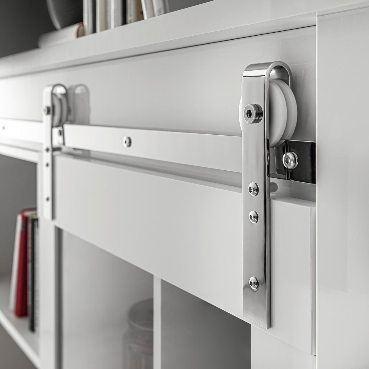 Wandboard Daytona Weiß B: 201  Cm - Weiß Hochglanz/Weiß, Design, Holzwerkstoff (201/65/43cm) - Livetastic