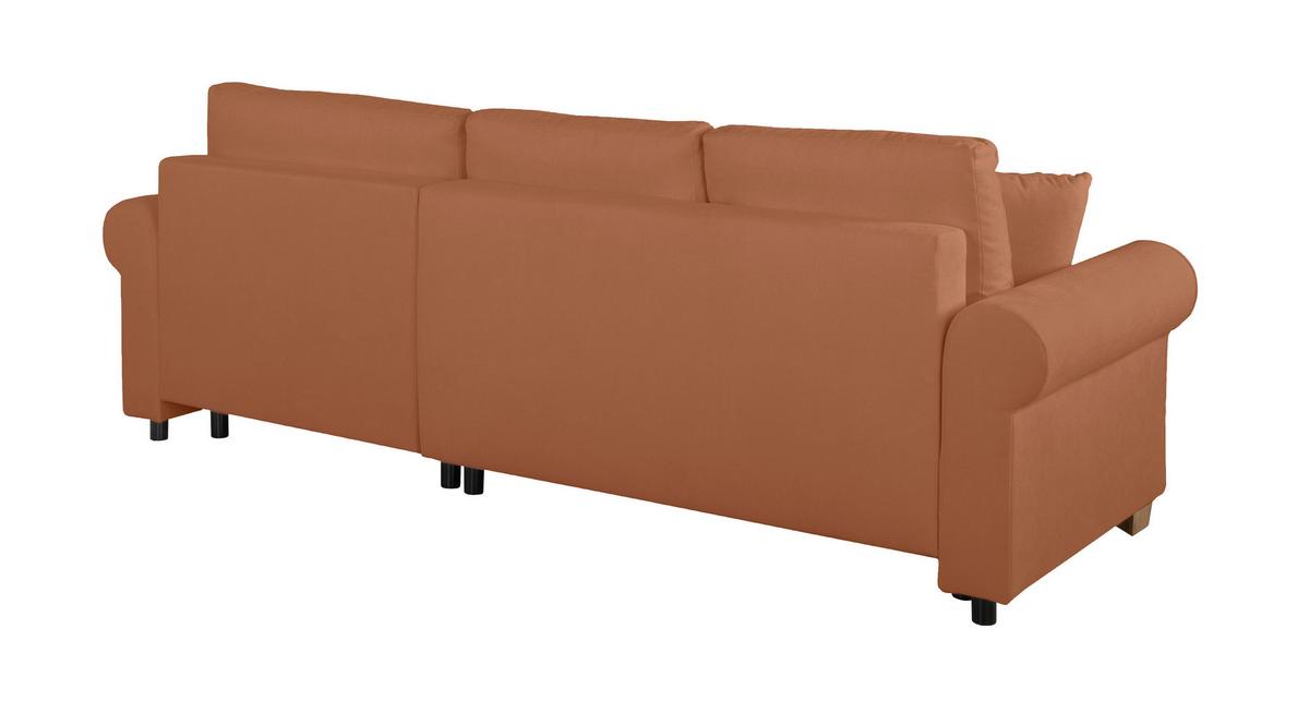Ecksofa Arles Rostfarben 56 S: 266x161 Cm - Rostfarben/Buchefarben, Design, Textil (266/161cm) - MID.YOU