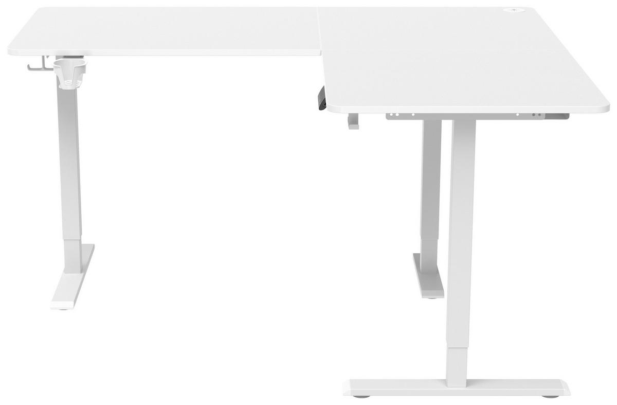 Eckschreibtisch Nimi Weiß B: 160cm - Weiß, MODERN, Holzwerkstoff/Kunststoff (160/140/72-117cm) - Livetastic
