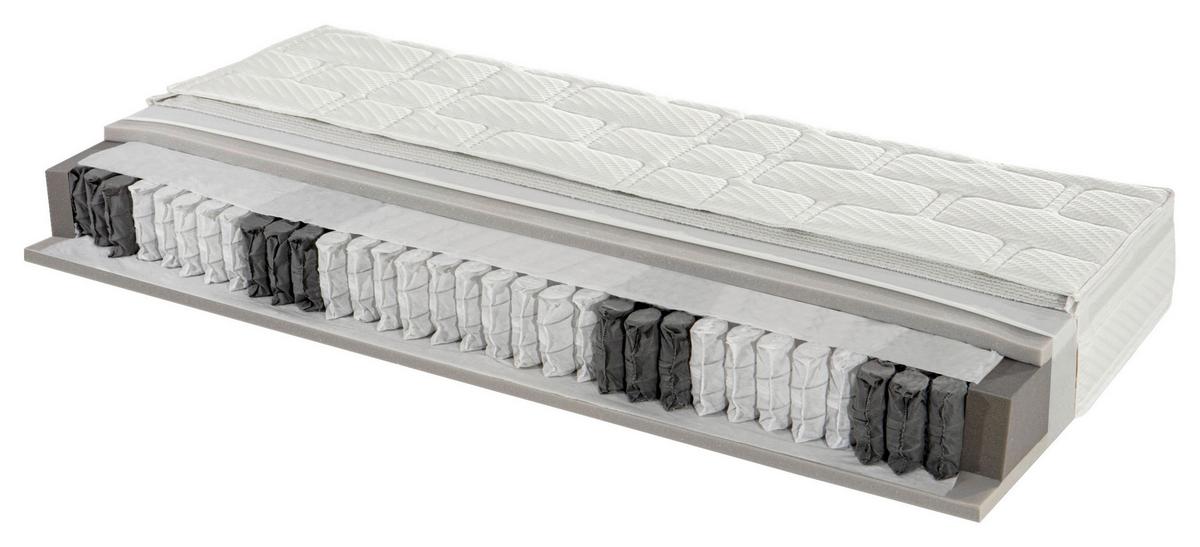 Taschenfederkernmatratze Econo 90x200cm Mittelfest - Weiß, Textil (90/200cm) - Primatex