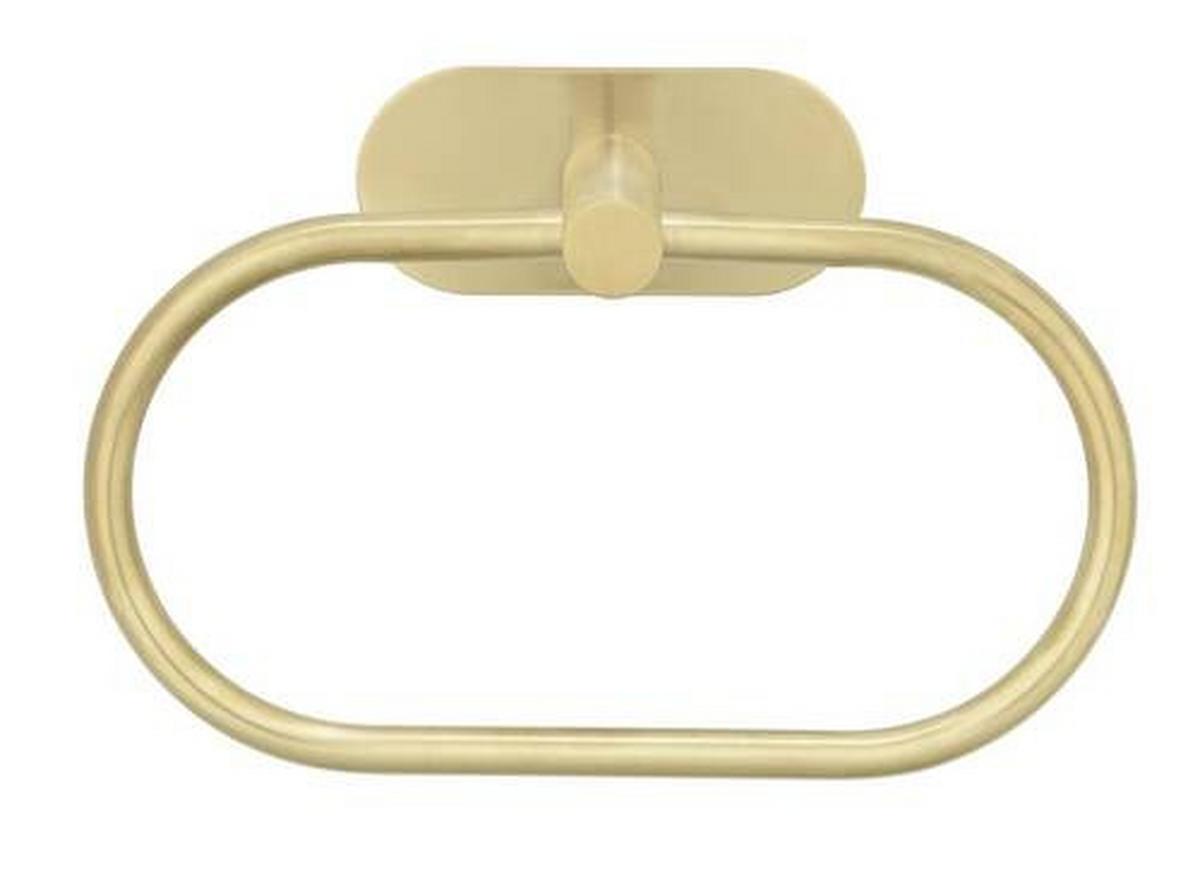 Držák na ručníky OREA GOLD MATT - barvy zlata, Lifestyle, kov (20,5/12,5/7,5cm) - Mömax