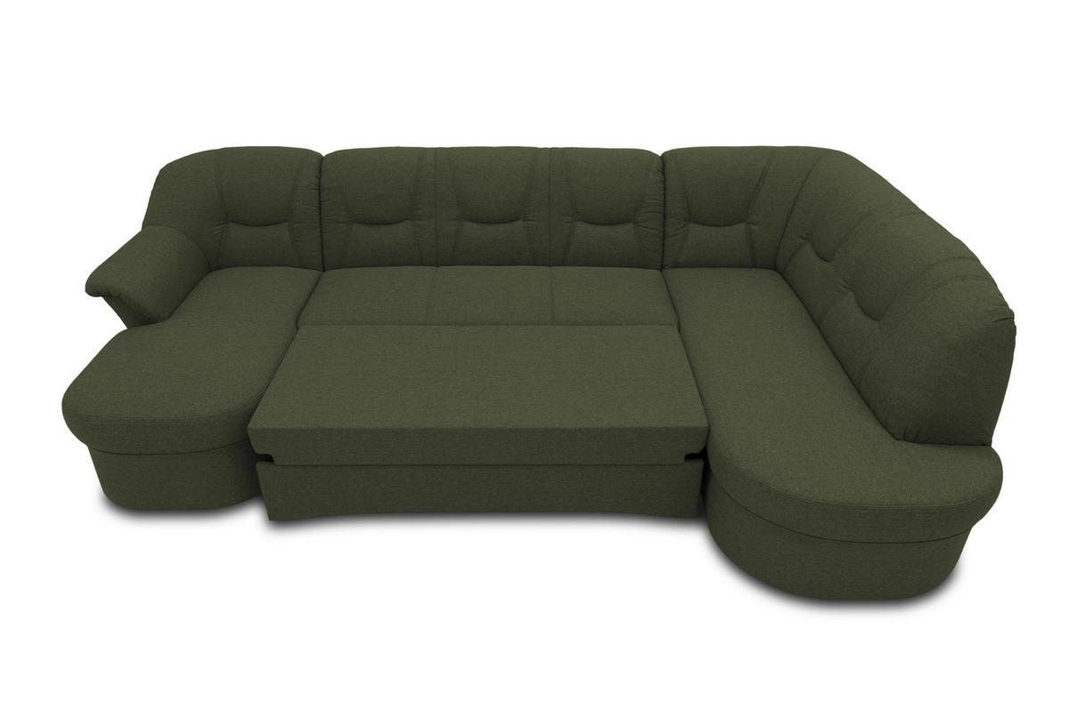 Wohnlandschaft Sarafina Grün - Schwarz/Grün, KONVENTIONELL, Textil (146/295/180cm) - MID.YOU