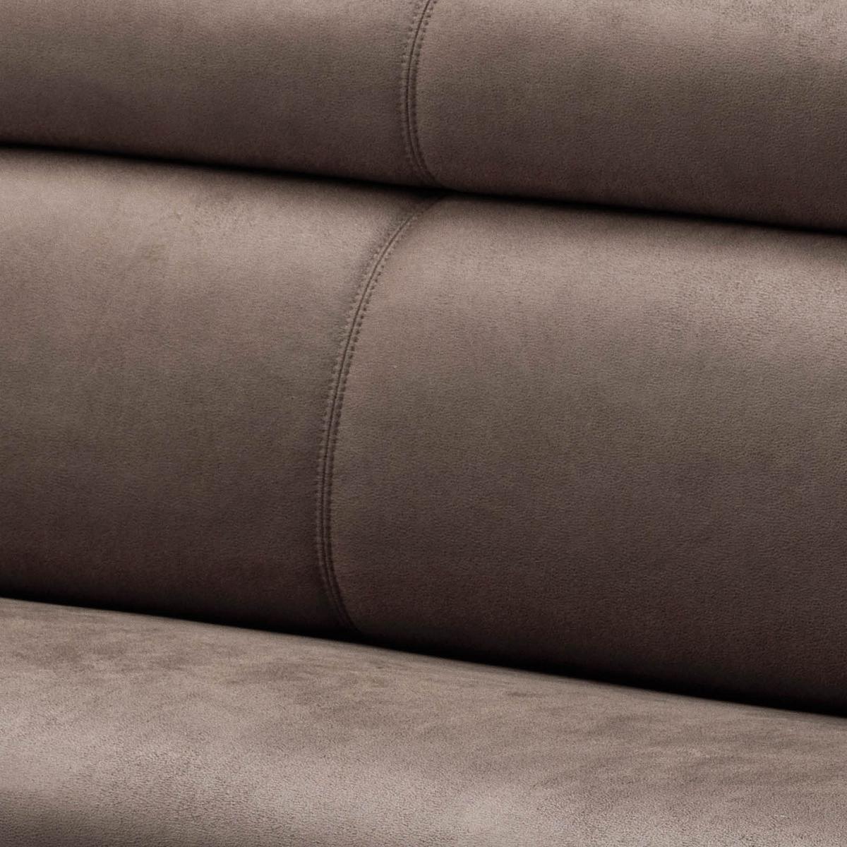 Sitzbank Mit Lehne Braun Rabea B: 160 Cm - Edelstahlfarben/Braun, Design, Textil/Metall (160/98/70cm) - Livetastic