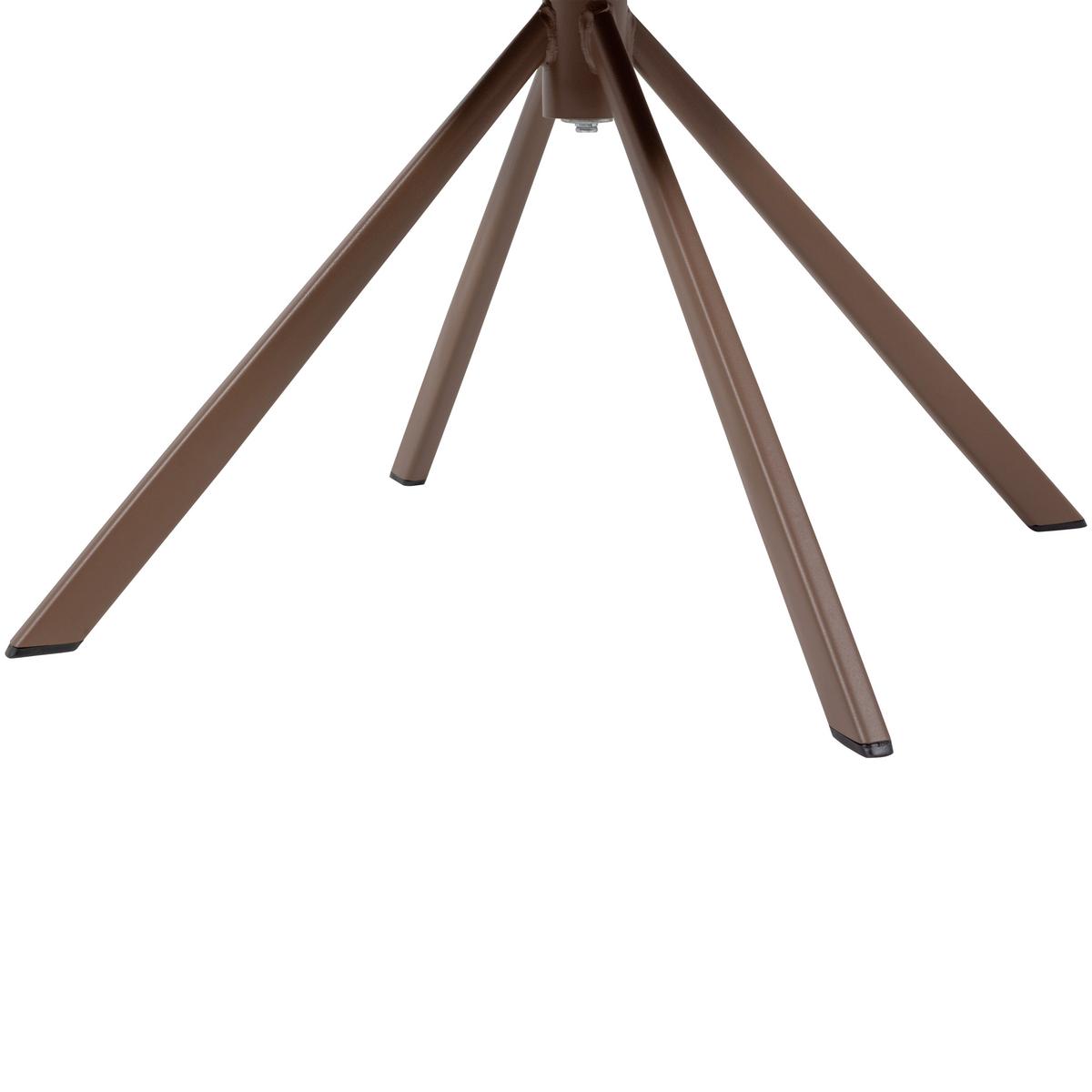 STUHL-SET Femke Braun B: 58cm - Braun, MODERN, Textil/Metall (58/80/65cm) - Livetastic