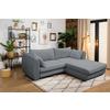 Ecksofa Vivaldi Grau S: 240x201 cm - Schwarz/Grau, Design, Textil (240/201cm) - MID.YOU