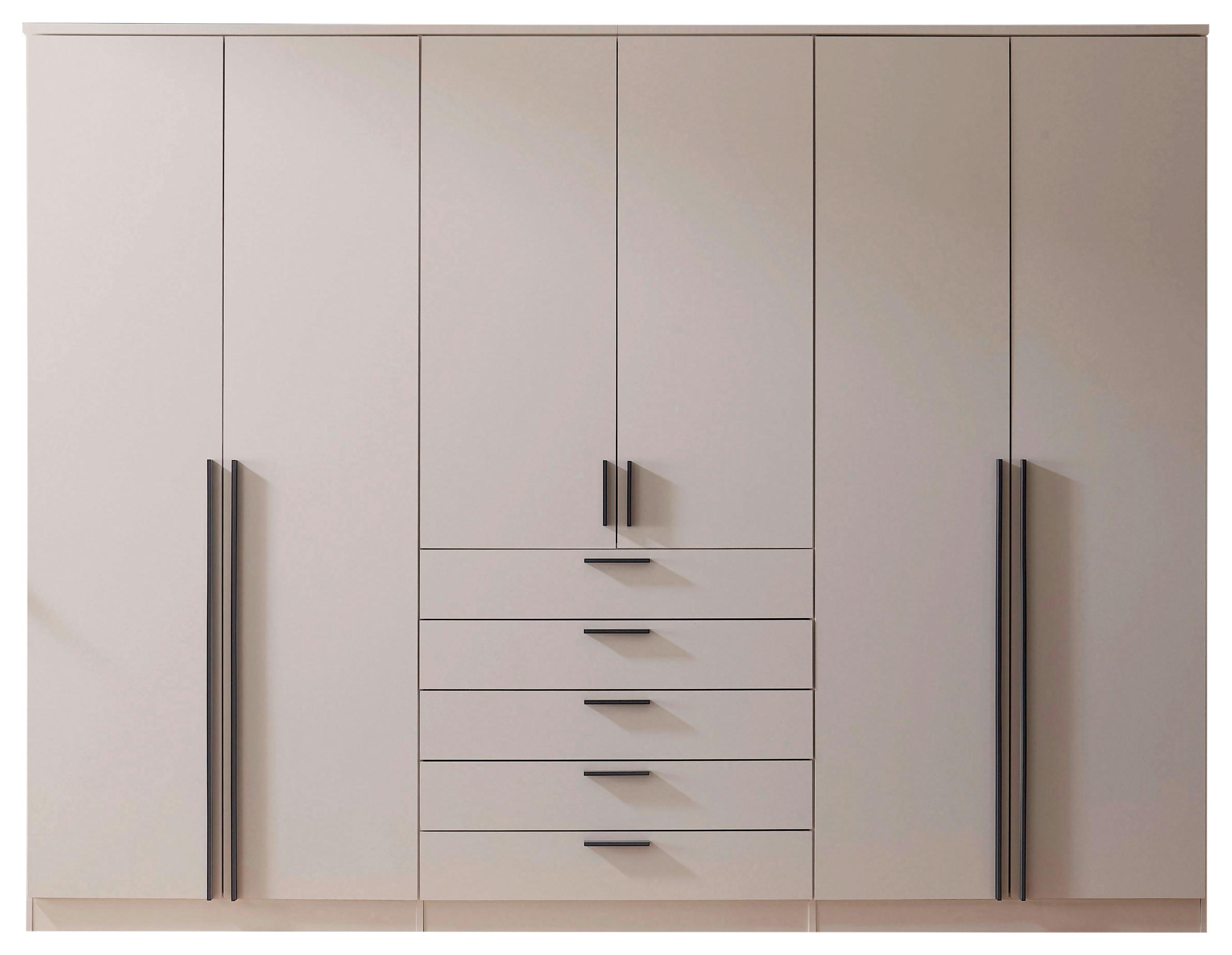 Kleiderschrank Arnis Kaschmir Dekor, Grau, B: 270cm - Kaschmir, KONVENTIONELL, Holzwerkstoff (270/210/52cm) - James Wood