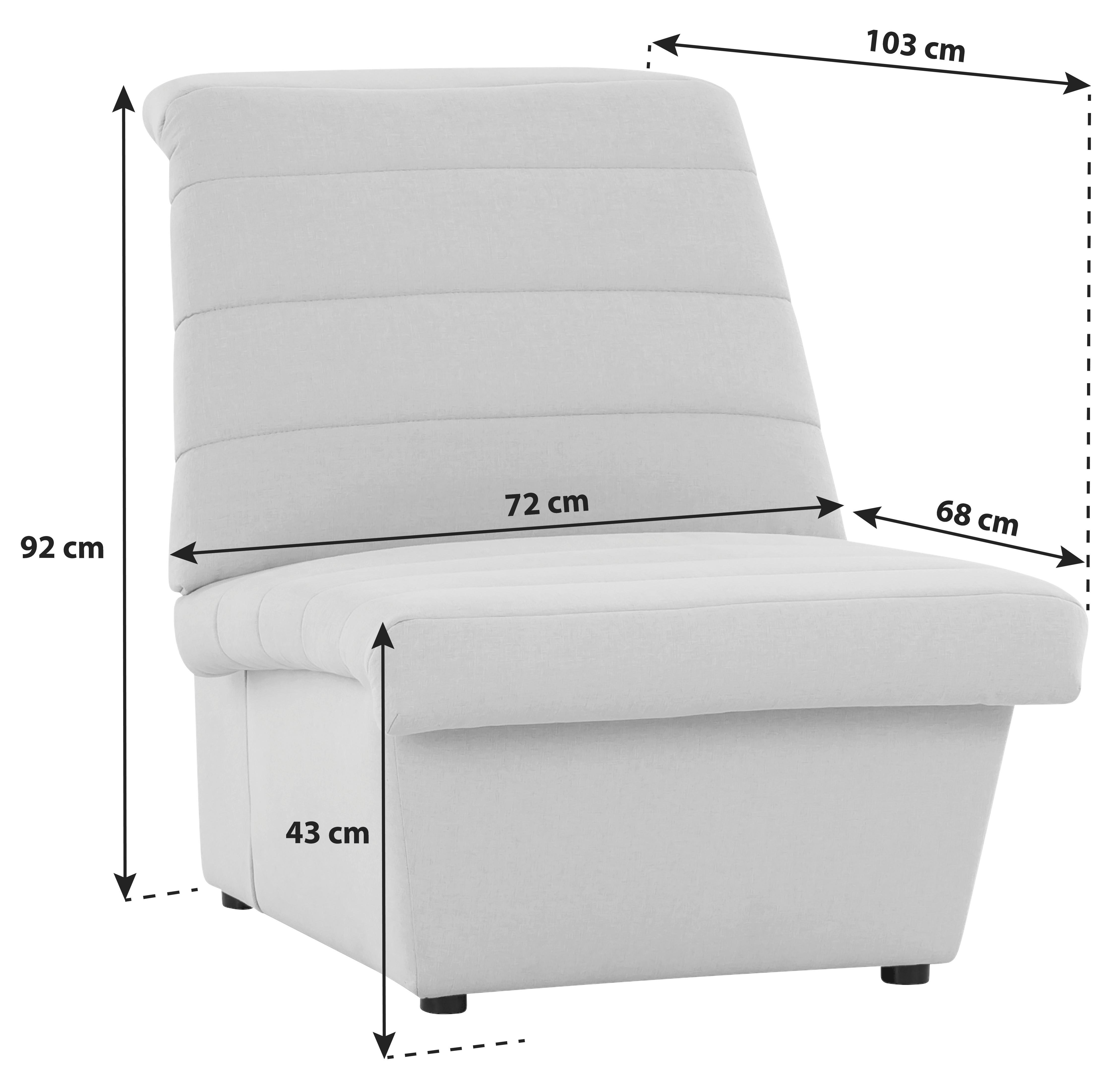 Sessel Looks Viii - Graubraun/Schwarz, Design, Textil (72/92/103cm) - LOOKS by W.Joop