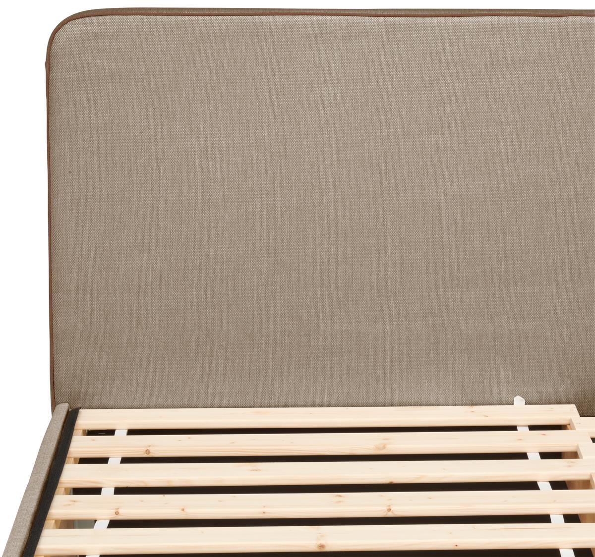 Boxbett Mit Topper 160x200 Cm Anton Beige - Beige, KONVENTIONELL, Holz/Textil (160/200cm) - P & B