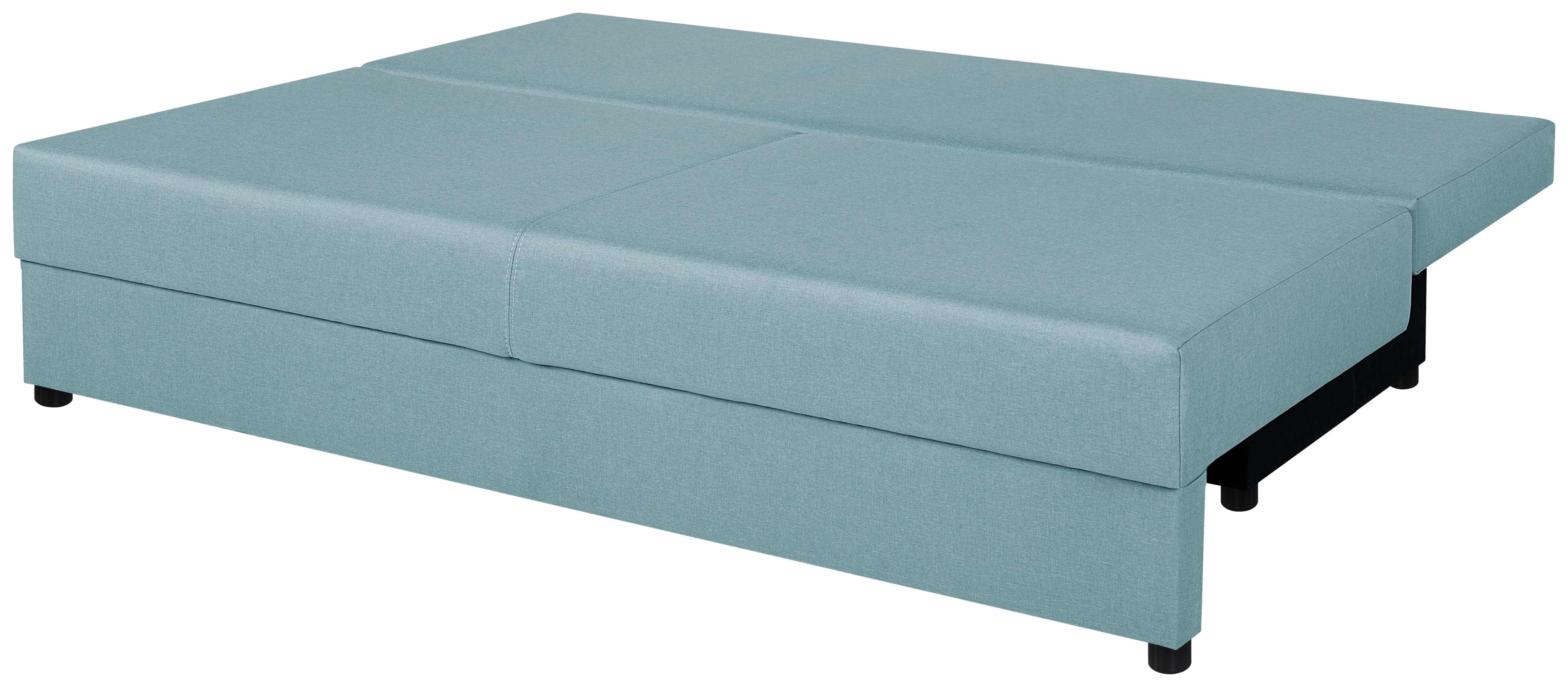 Rozkládací pohovka MEGA, mátově zelená - černá/mátově zelená, Design, kompozitní dřevo/textil (190/80/75cm) - Based