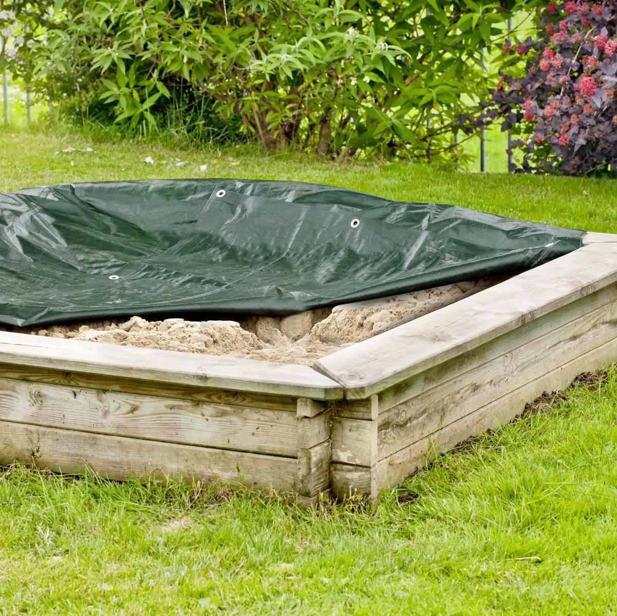 Abdeckplane Sandkasten Large 200x200 cm Grün - Grün, Basics (200/200cm)