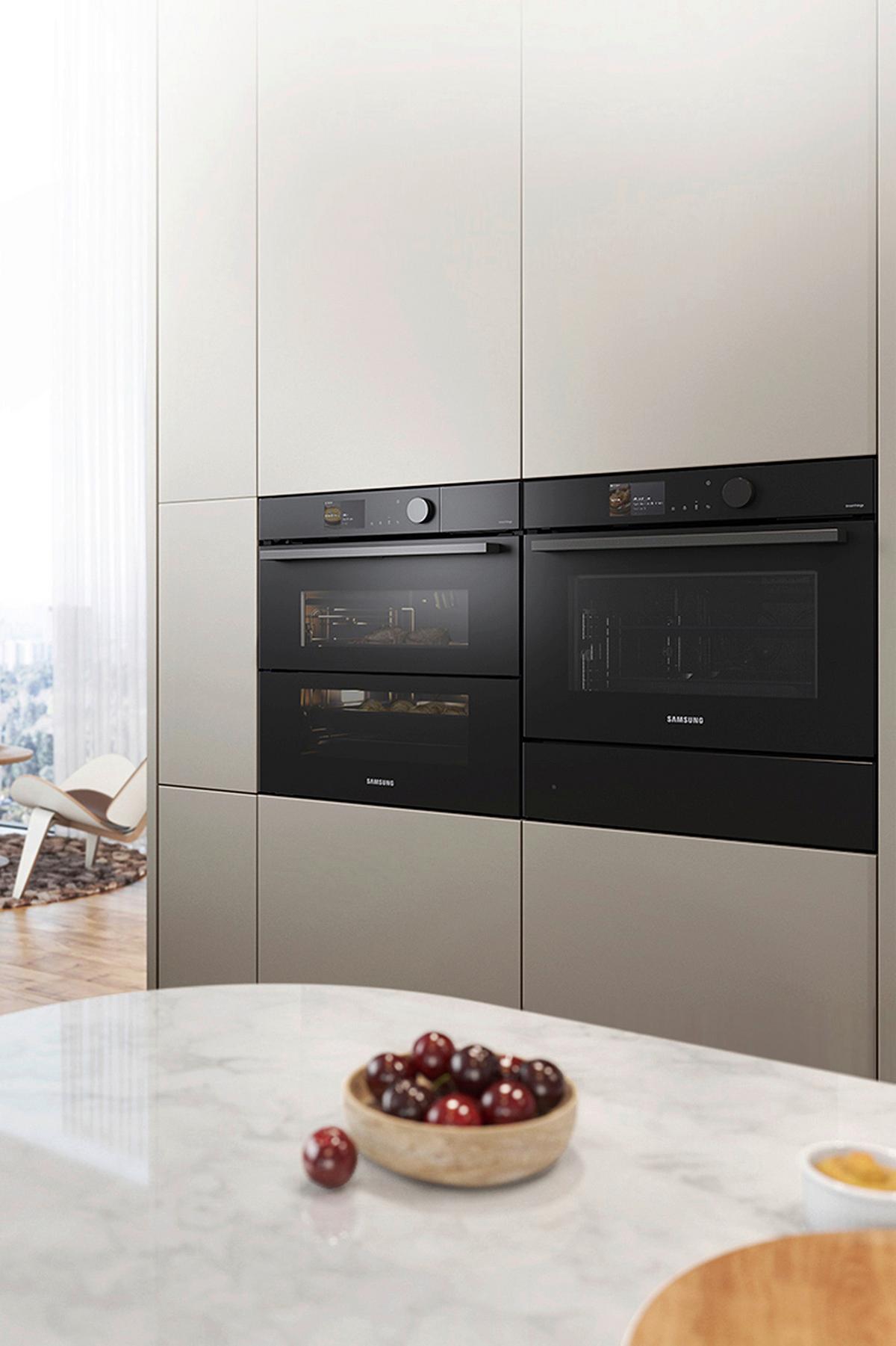 Backofen Nv7b6795jak/U3 - Schwarz, Design, Glas/Metall (59,5/59,5/57,1cm) - Samsung