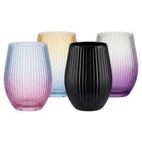 Trinkglas Jessi ca. 610 ml - Gelb/Flieder, MODERN, Glas (9.6/12.5cm) - Luca Bessoni