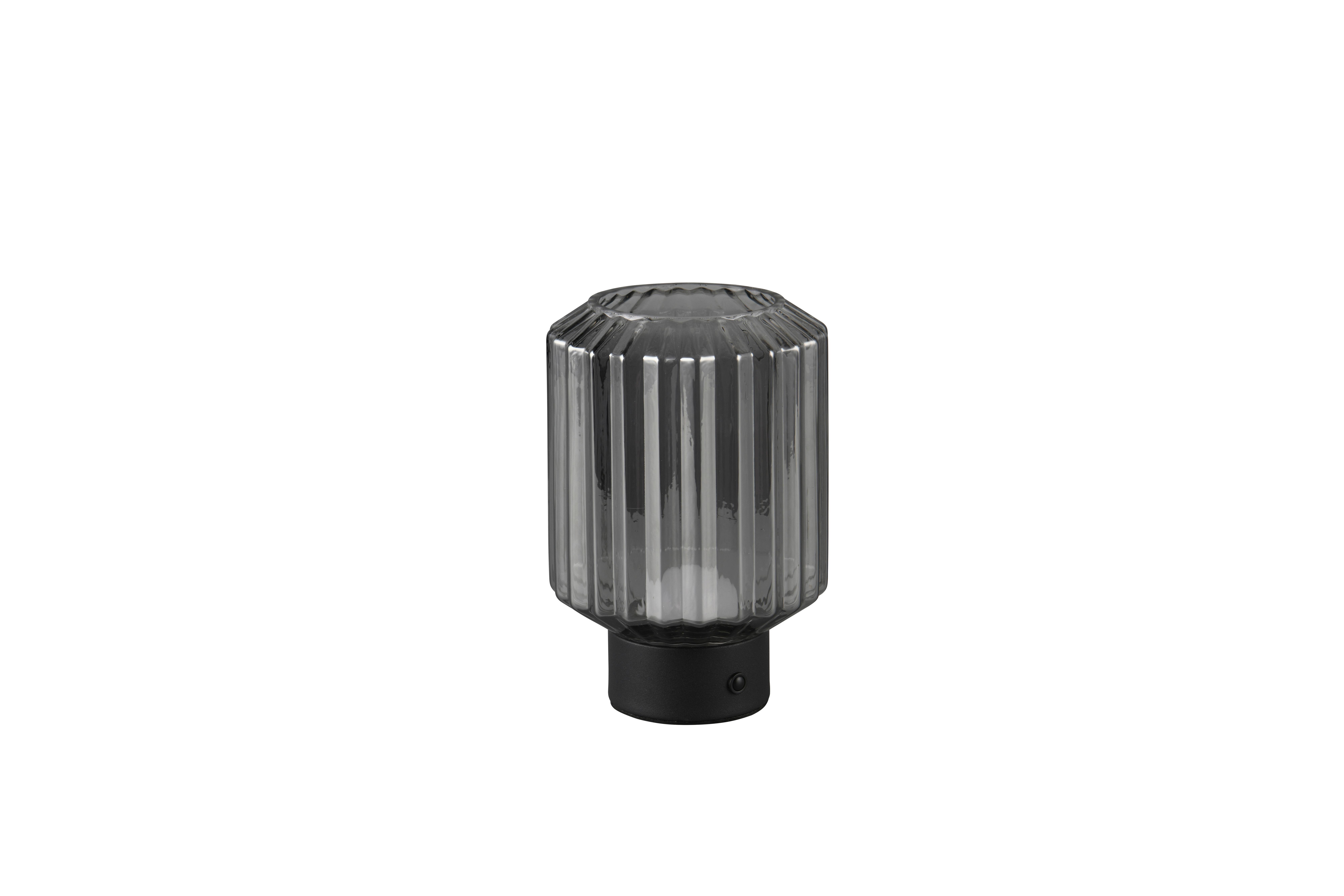 Akku-tischleuchte R57761154 Lord - Schwarz/Grau, KONVENTIONELL, Glas (13/19,5cm)