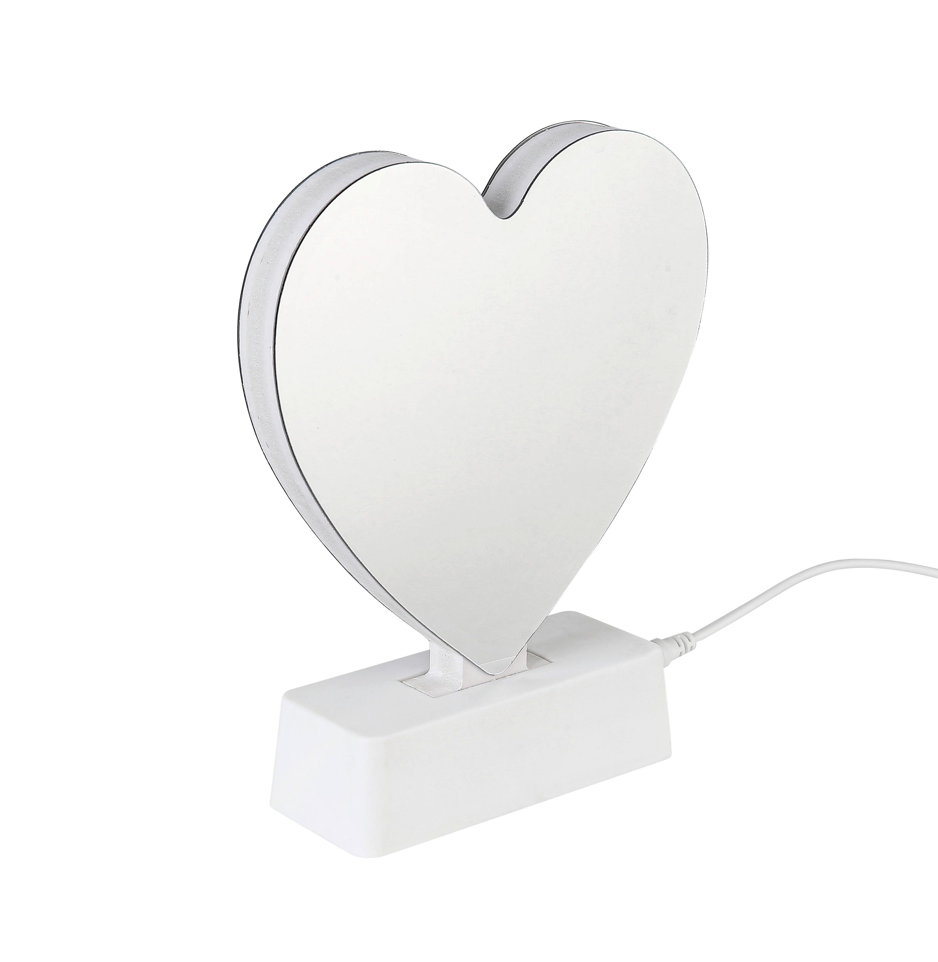 DEKORAČNÍ LED SVÍTIDLO HEARTIM - šedá/bílá, Konvenční, plast (4,6/14,5/17,9cm) - Mömax