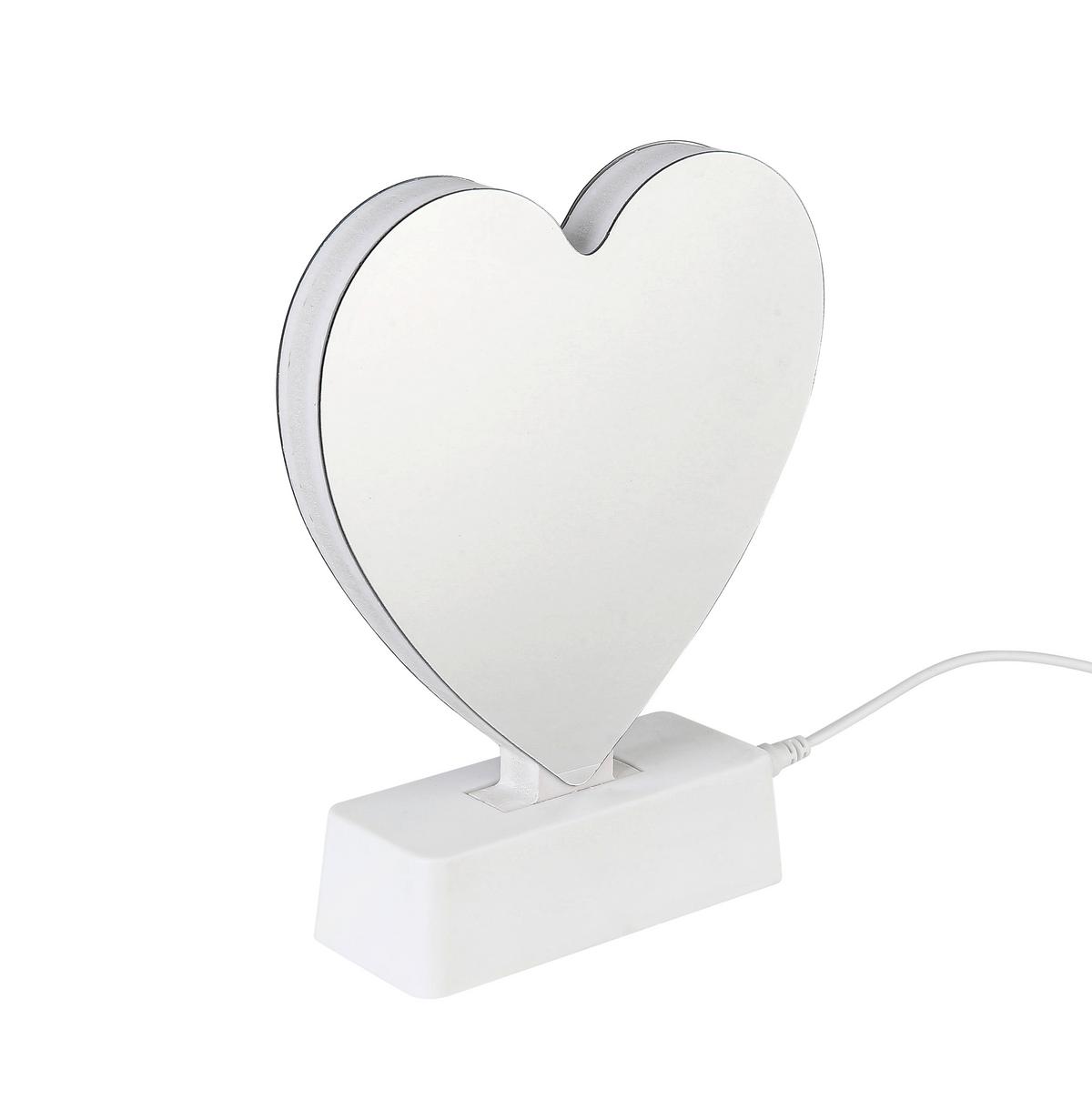 DEKORAČNÍ LED SVÍTIDLO HEARTIM - šedá/bílá, Konvenční, plast (4,6/14,5/17,9cm) - Mömax