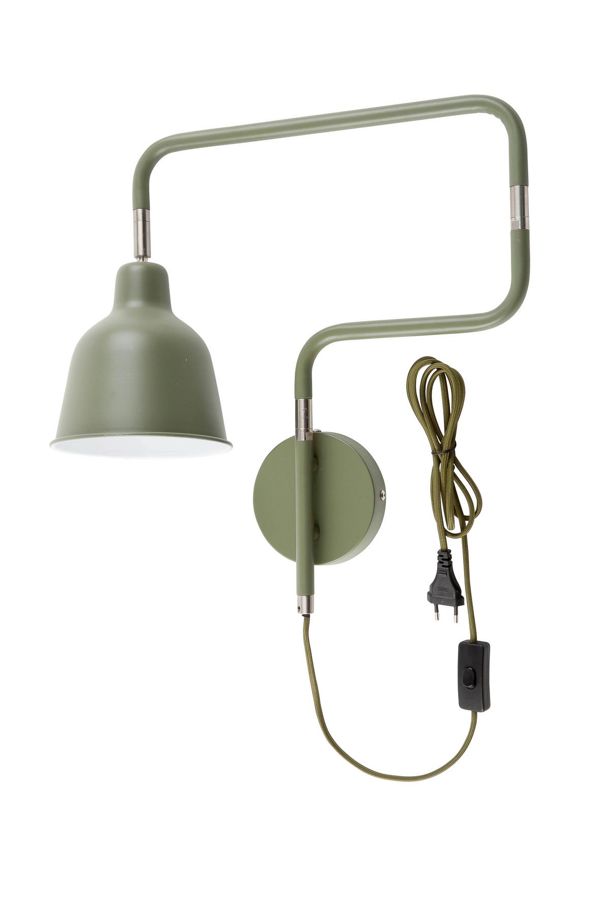 Wandleuchte London 1-Flammig Drehbar - Olivgrün, Design, Metall (44/40/16cm) - It's about Romi