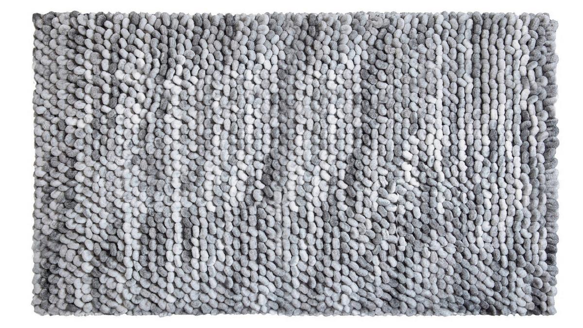 Badematte Punto - Grau, KONVENTIONELL, Textil (70/120cm) - Grund