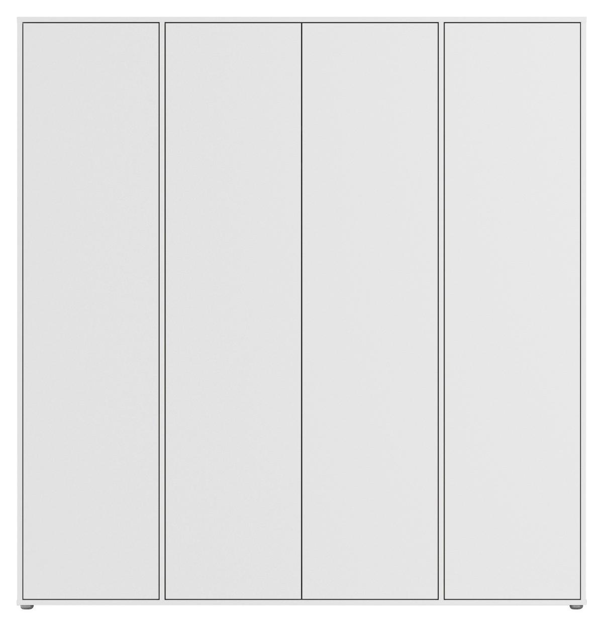 Drehtürenschrank Nabila Weiß B: 187 cm - Weiß, MODERN, Holzwerkstoff (187/194/53cm) - Rauch Möbel