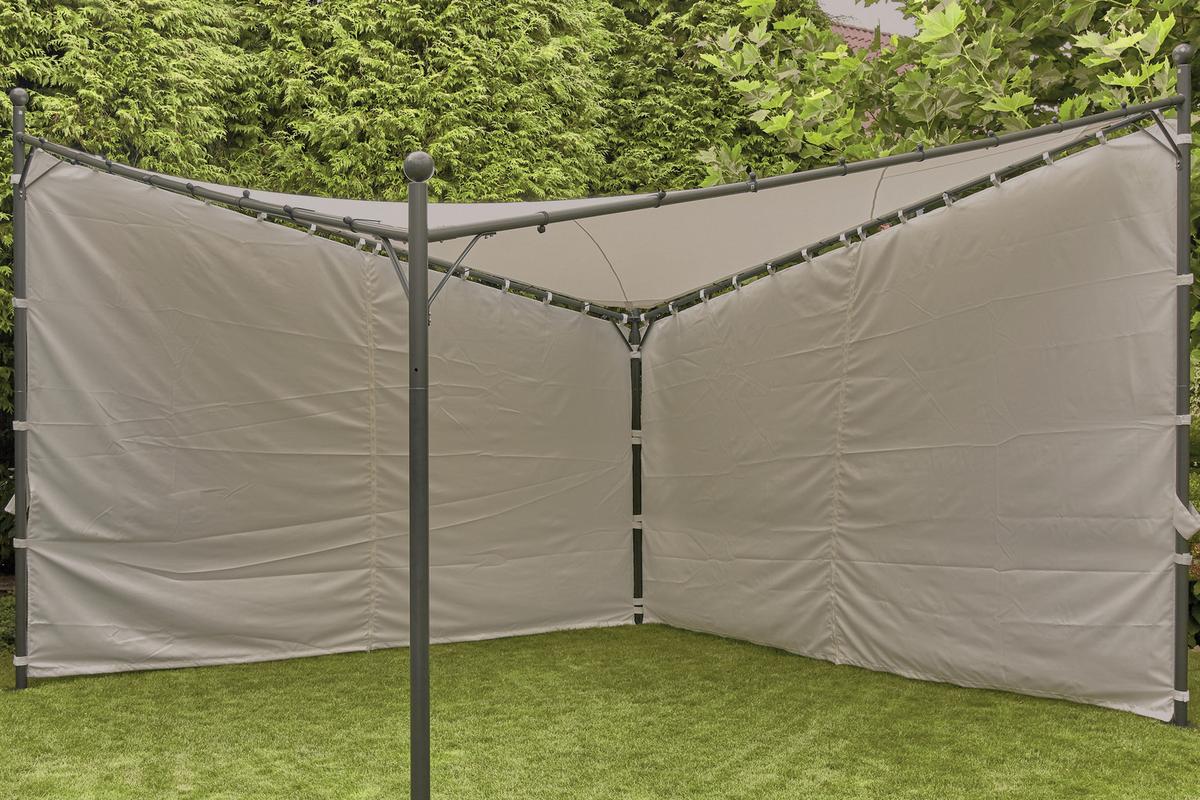 Seitenteile Berlino 400x256cm 2er-Set - Grau, KONVENTIONELL, Textil (400/256cm) - Siena Garden