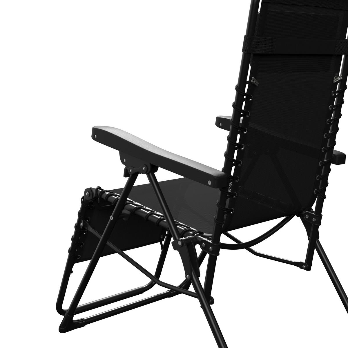 ZÁHRADNÉ KRESLO MARCEL - čierna, Basics, kov/textil (63,5/108/159cm) - Mömax