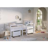 SPIELBETT Forrest Weiß 90x200cm - Weiß/Naturfarben, MODERN, Holz (90/200cm) - Vipack