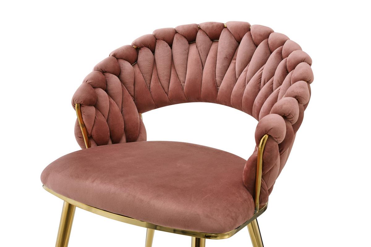 SADA ŽIDLÍ S PODRUČKAMI FINESSE 125 - růžová/barvy zlata, Design, kov/plast (61/82/60cm) - Kayoom