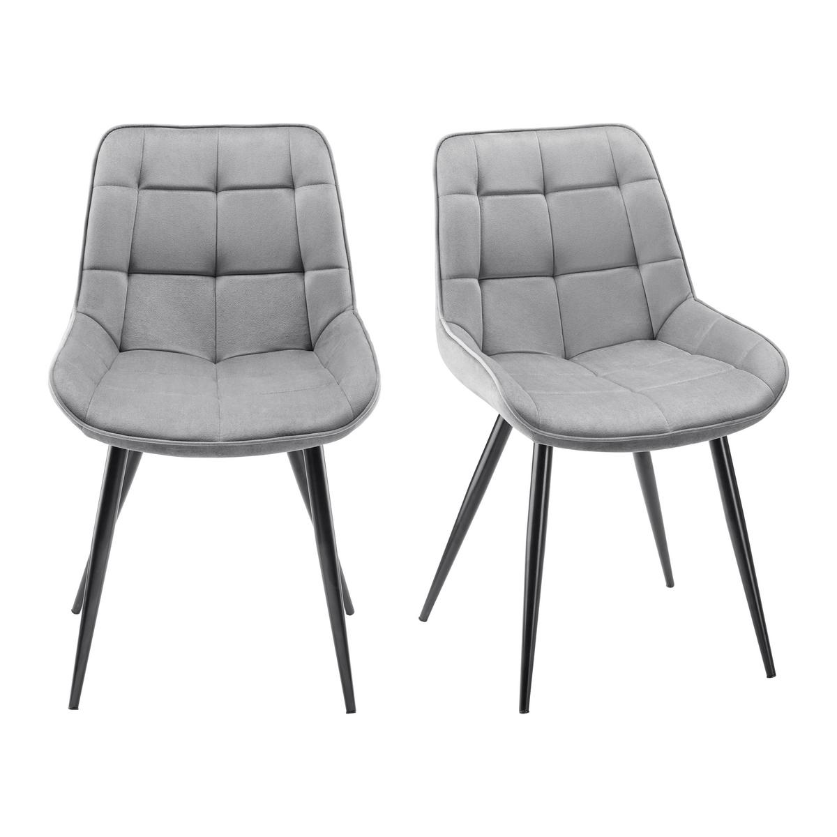 Jídelní židle ALINA šedá - šedá/černá, Moderní, kov/dřevo (59/84/51cm) - Bessagi Home