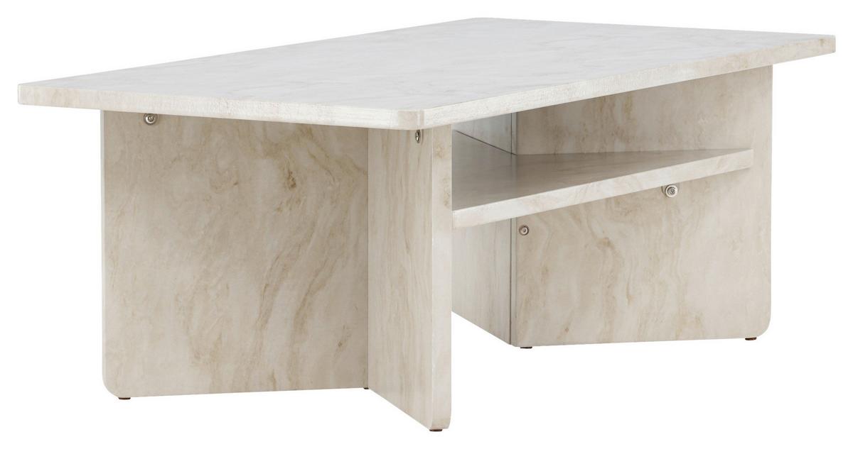 Couchtisch Ålesund - Beige, Design, Holzwerkstoff (120/60/42cm) - Livetastic