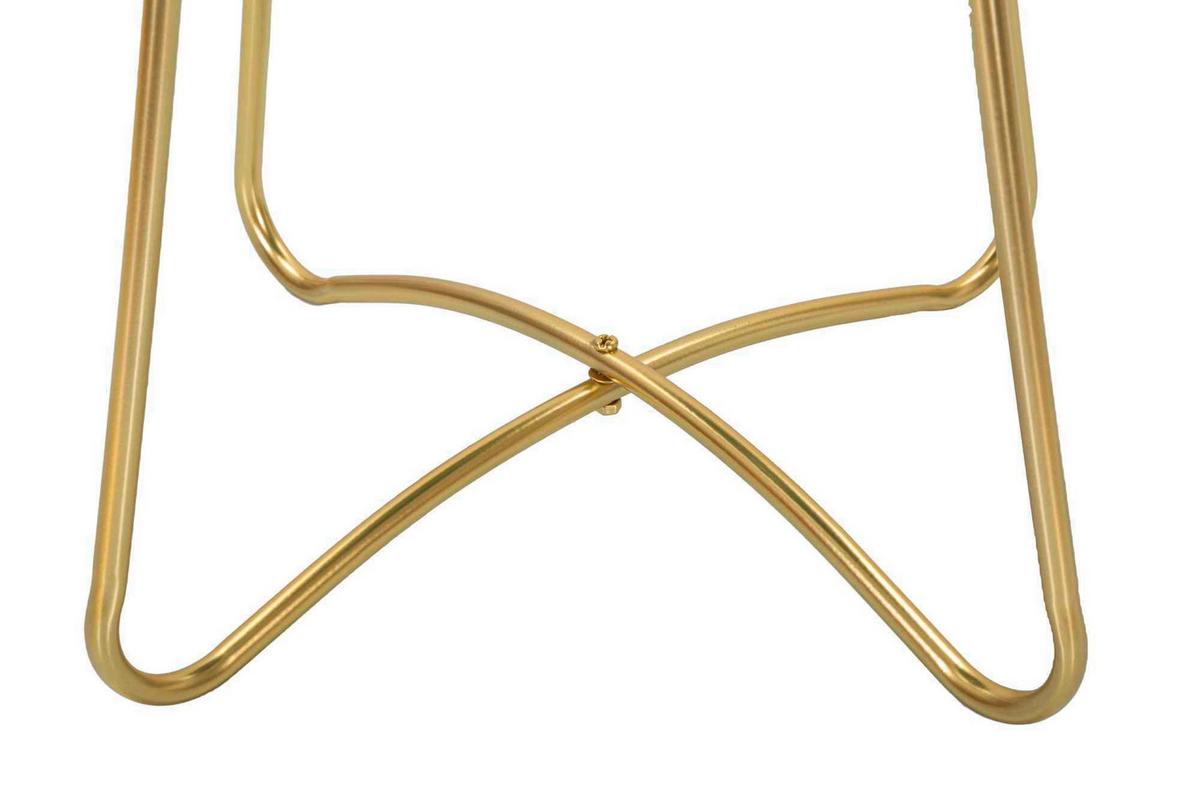 Couchtisch Grent Goldfarben, Grün B: 45cm - Goldfarben/Grün, Basics, Metall (45/59/45cm)