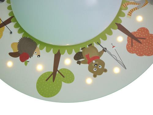 Kinderdeckenleuchte Waldtiere Ø 54 cm mit Sternenhimmel - Multicolor, Trend, Holz/Kunststoff (54/11cm) - Niermann