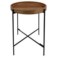 Összecsukható Kisasztal Klapp *TOP ÁR* - akáciaszínű/fekete, Modern, faalapú anyag/fa (40/49cm) - Best Price