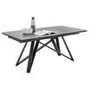 Esstisch Ausziehbar Charly 180x75 Cm Glasplatte Anthrazit - Anthrazit/Schwarz, Design, Glas/Keramik (180/95/75cm) - MID.YOU