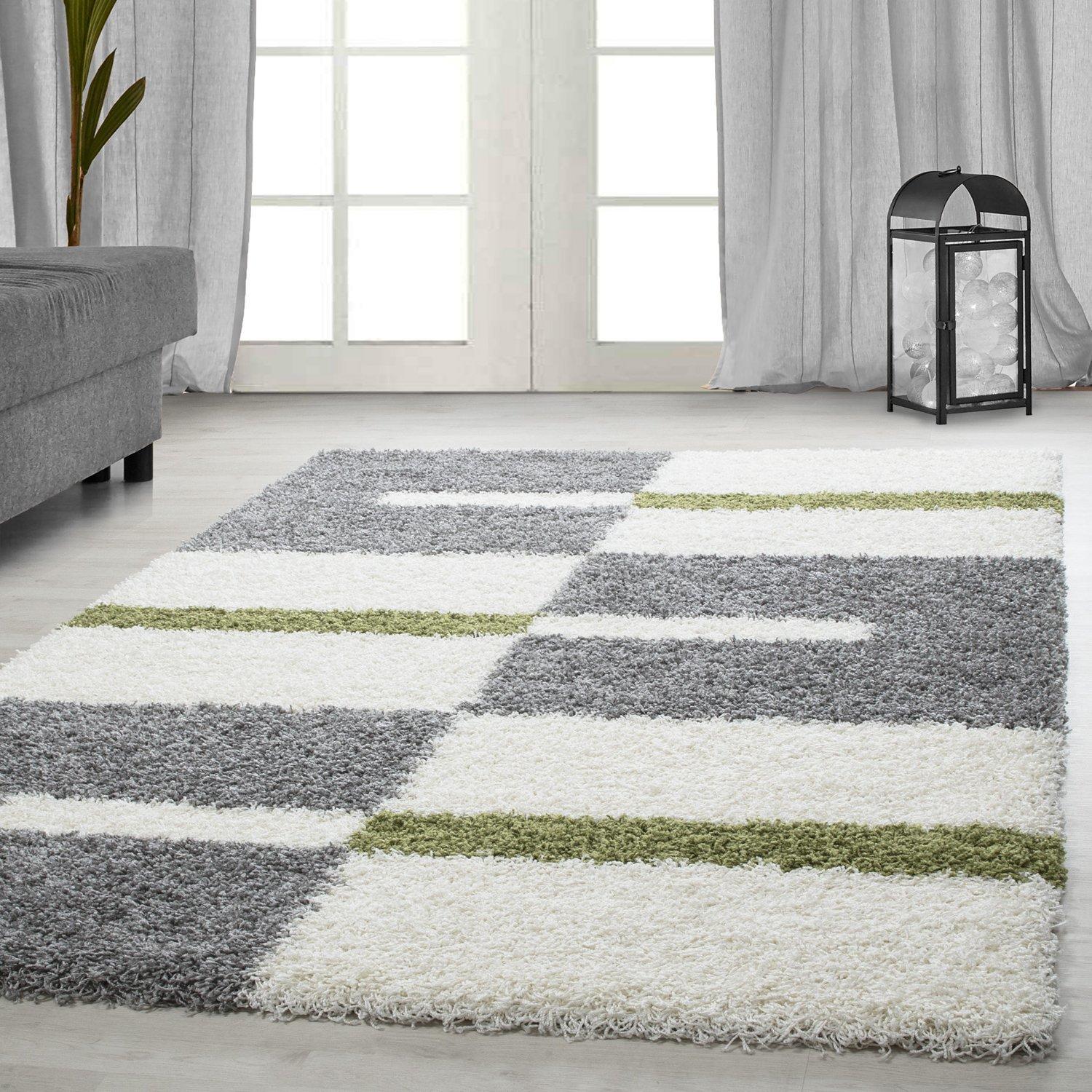 Hochflor Teppich Grün Gala 240x340 cm - Grün, Design, Textil (240/340cm)