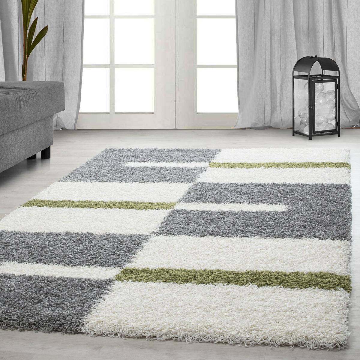 Hochflor Teppich Grün Gala 240x340 cm - Grün, Design, Textil (240/340cm)