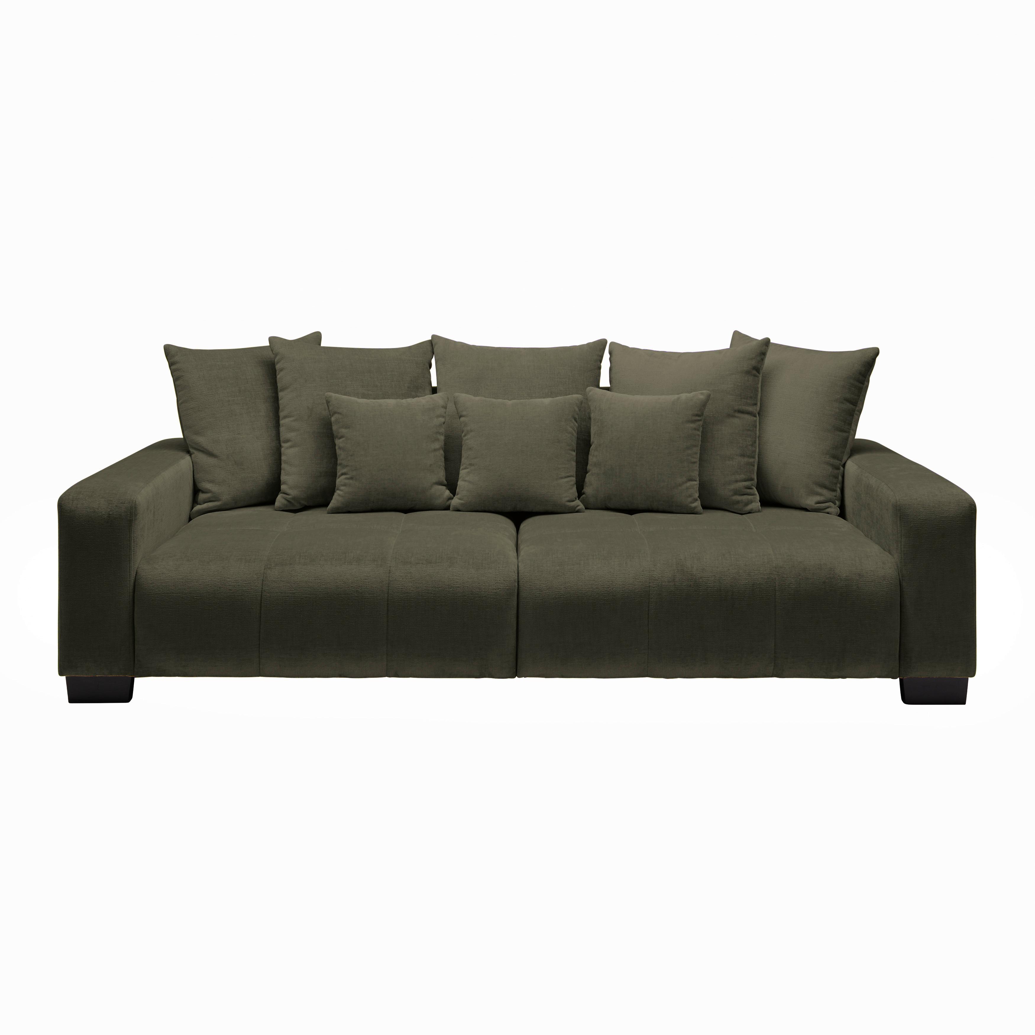 Velká pohovka MATTEO, olivově zelená tkanina LEGACY - černá/olivově zelená, Moderní, dřevo (246/93/124cm)