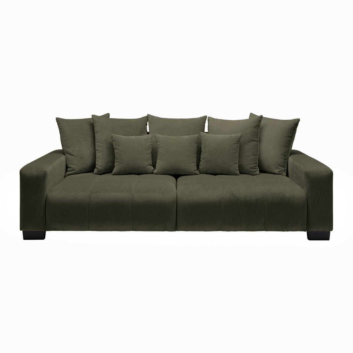 Velká pohovka MATTEO, olivově zelená tkanina LEGACY - černá/olivově zelená, Moderní, dřevo (246/93/124cm)