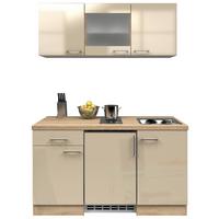 Minikuchyně NEPAL včetně spotřebičů a dřezu - Sonoma dub/kašmírová, Moderní, kov/kompozitní dřevo (150,5cm) - FlexWell