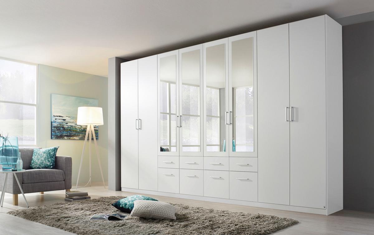 Drehtürenschrank Bingen Weiß B: 360 cm - Weiß, MODERN, Holzwerkstoff (360/229/54cm) - Rauch Möbel